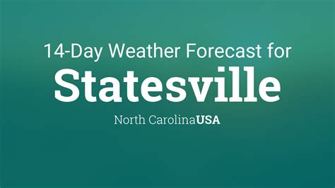 Statesville, North Carolina, USA 14 day weather forecast