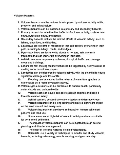 Volcanic Hazards - Volcanic Hazards: Volcanic hazards are the various ...