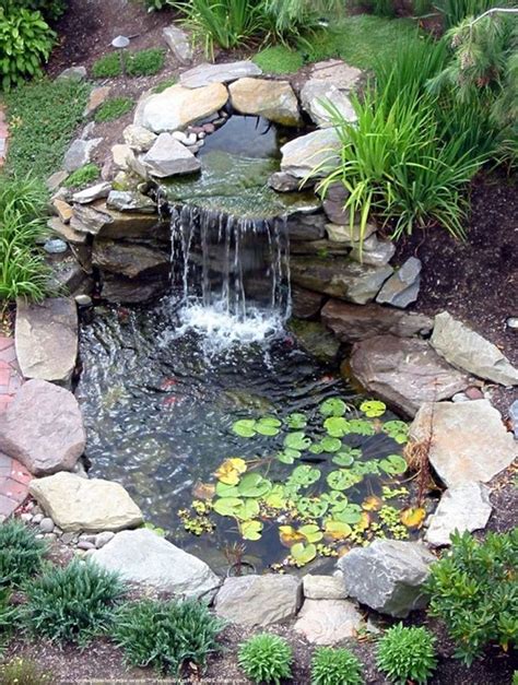 Stunning 43 Great Backyard Pond Waterfall Ideas https://gardenmagz.com ...