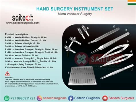 Micro Vascular Surgery Instruments at Rs 25000/set | वैस्क्युलर इंस्ट्रूमेंट in Mumbai | ID ...