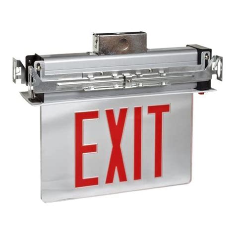 Emergency Battery Backup Edge Lit LED Clear Exit Sign – Green ...