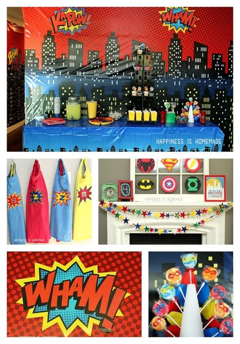 Superhero Movie Night Birthday Party Ideas - Happiness is Homemade