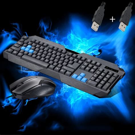 Waterproof USB/PS 2 Wired Keyboard Mouse Combos Ergonomic Mice Gaming ...