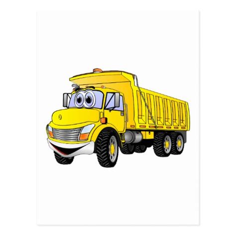 3YA Dump Truck Cartoon Postcard