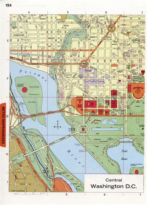 Central city map dc - Washington dc city center map (District of Columbia - USA)