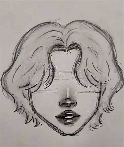 رسم شعرك/كيف ترسم شعر انمي | Art drawings sketches simple, Face art ...