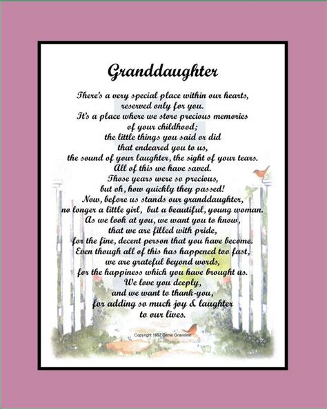 Poem for Our Granddaughter DIGITAL DOWNLOAD Granddaughters - Etsy in ...