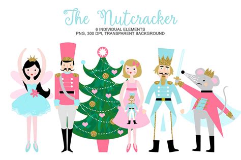 Nutcracker Clipart, Christmas Ballet | Decorative Illustrations ~ Creative Market