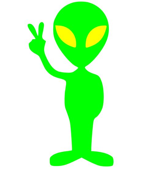 Clipart - little green alien