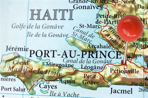 Port-Au-Prince, Haiti. Port-Au-Prince and Haiti on a map with pin , #spon, #Prince, #Au, #Port ...