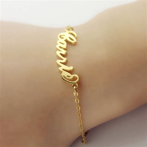 Gold Carrie Name Bracelet