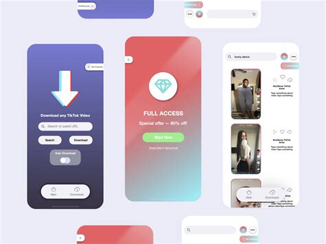 TikTok downloader app concept by Stanley on Dribbble