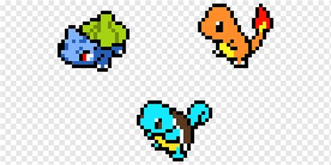 Pikachu Charmander Bulbasaur Squirtle Pixel art, pixel art pokemon, text, bead, pokemon png ...