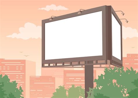 Premium Vector | Big billboard over the city, vector mockup