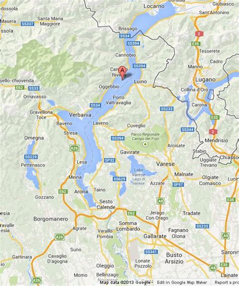 Map of Lake Maggiore