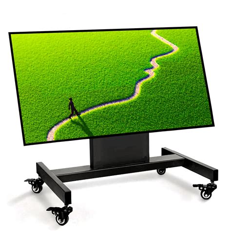 Buy Nuwovwo Rolling TV Stand, Mobile TV Cart, Low Profile Floor Confidence Monitor Cart for 32 ...