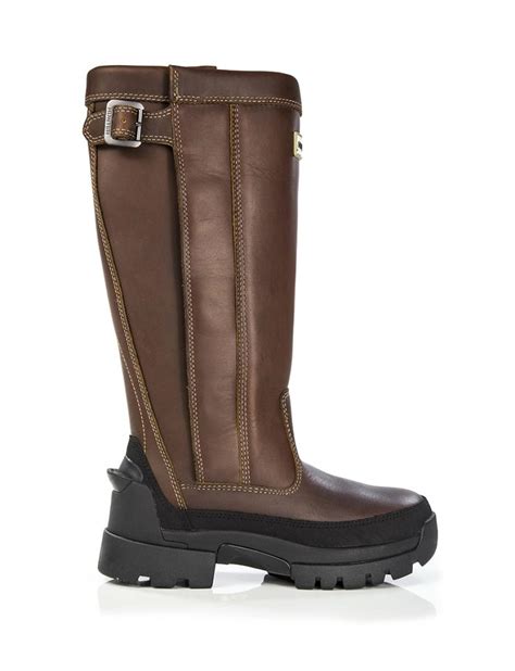 HUNTER Women's Balmoral Leather Wellington Boots in Brown - Lyst