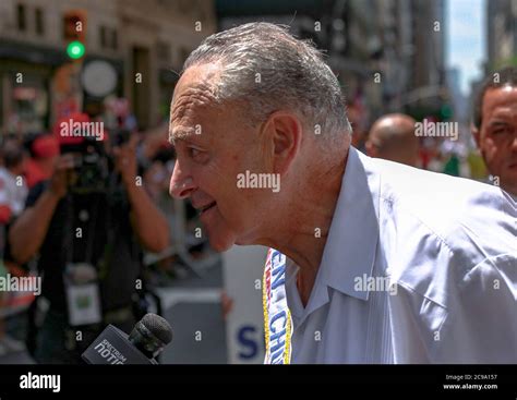 New York Senator Chuck Schumer in the streets of New York City Stock ...