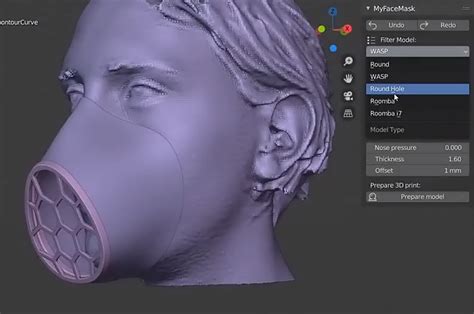 Create your own 3D-printable face mask using the free My Face Mask Blender add-on - BlenderNation