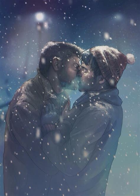 Winter Kiss - Dean and Castiel Fan Art (38175746) - Fanpop