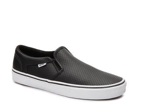 Vans Asher Perforated Leather Slip-On Sneaker - Men's Men's Shoes | DSW