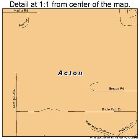 Acton California Street Map 0600212