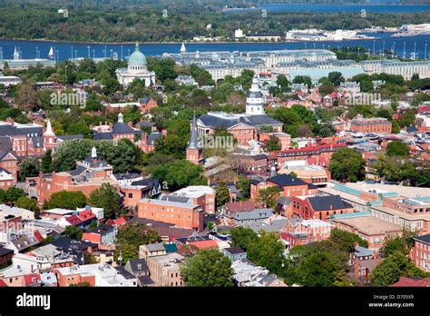 Colonial Annapolis Historic District with the Maryland State House ...