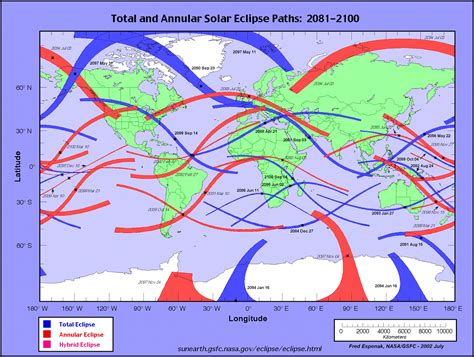 Maps of the next solar eclipses - Vivid Maps