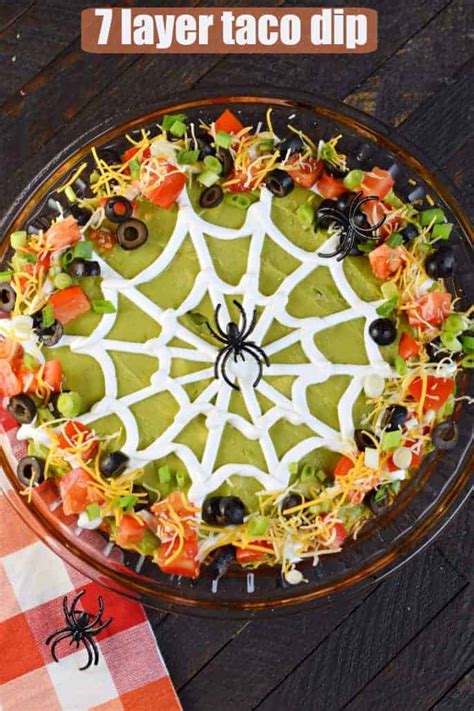 Halloween 7 Layer Taco Dip Recipe - Shugary Sweets