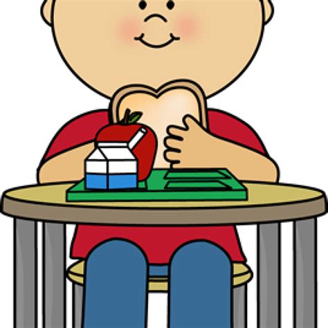 School Lunch Clipart Boy Eating Cafeteria Lunch Clip - Cartoon Boy Eating Lunch - Png Download ...