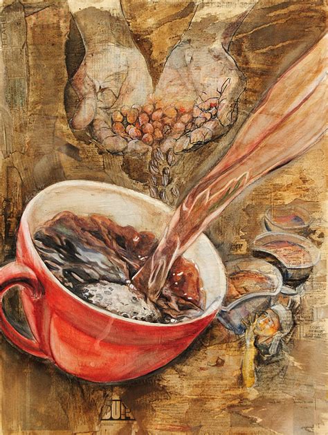 Save the Coffee Bean Painting by Adrienne Norris - Fine Art America