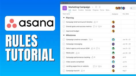 Asana Rules and Automations Tutorial - How To Use Rules In Asana - YouTube