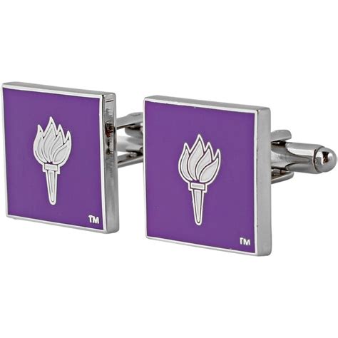 NYU Violets Silver-Plated Logo Cufflinks - Fanatics.com