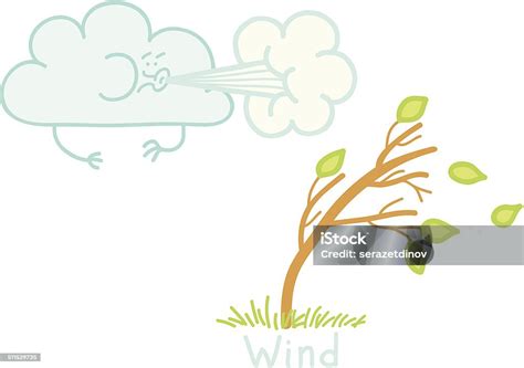 Strong Wind Stock Illustration - Download Image Now - Tree, Wind, Storm ...