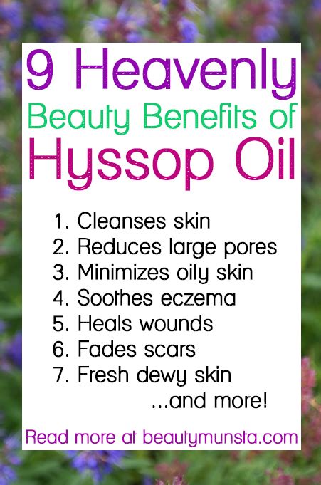 9 Essential Benefits of Hyssop Oil for Skin & Hair - beautymunsta ...