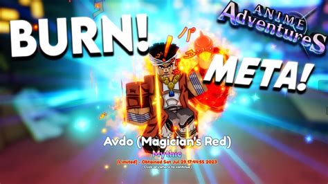 Showcasing New Evolved Avdo Magician's Red Is INSANELY Strong In Anime Adventures Update 15.5 ...