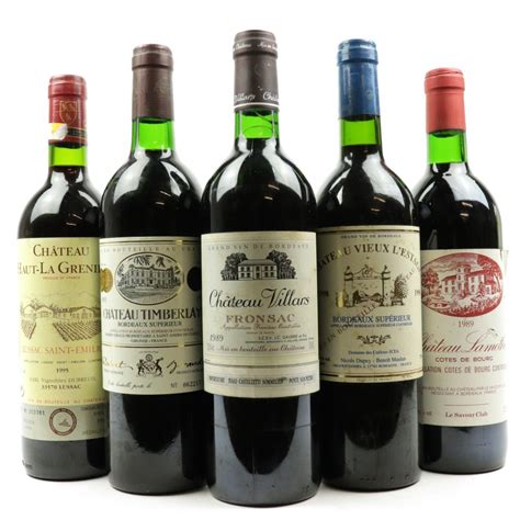 Assorted Bordeaux Red Wines 5x75cl | Wine Auctioneer