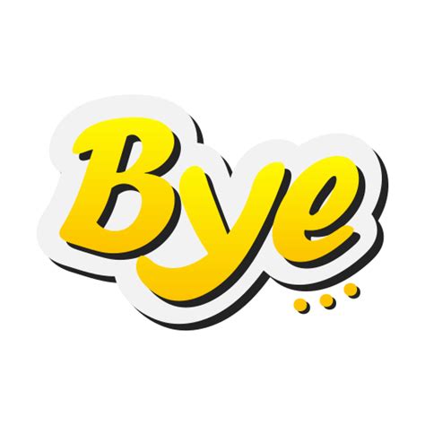 Bye Stickers - Free social media Stickers