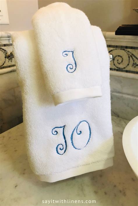 Victorian Style Monogram Towel Set Luxurious, soft and absorbent white towel set. Made of 100% ...