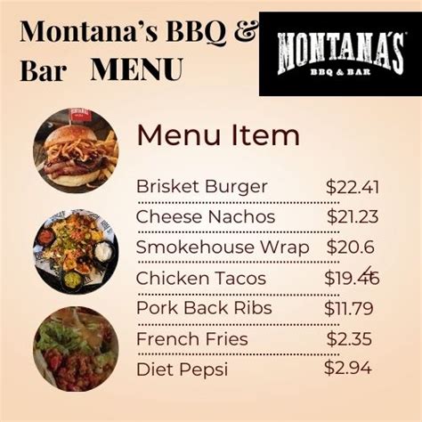 Montana’s BBQ & Bar Menu Canada With Prices – 2024