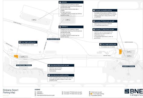 Parking Brisbane International Airport map BNE