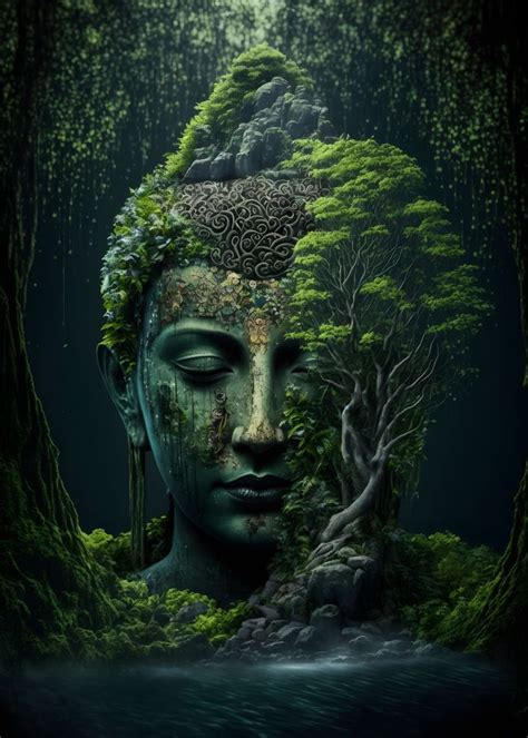 'Buddha in nature' Poster, picture, metal print, paint by ...