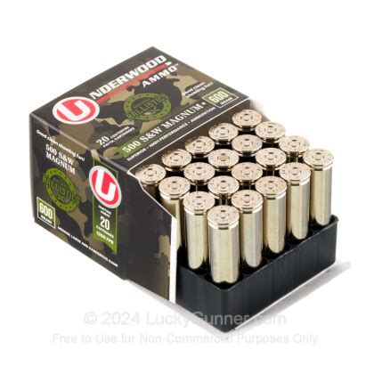 Premium 500 S&W Magnum Ammo For Sale - 600 Grain Wide Flat Nose Hard ...