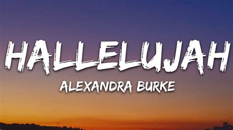 Alexandra Burke - Hallelujah (Lyrics) - YouTube