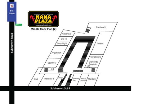 Map of Nana Plaza Bangkok