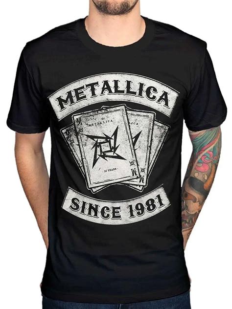 Summer Sleeves New Fashion T Shirt O Neck Awdip Men'S Official Metallica Dealer Since 1981 Heavy ...