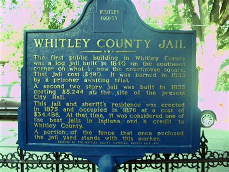 Photo: Whitley County Jail Marker