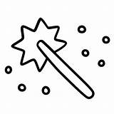Magic Wand Coloring Page sketch template