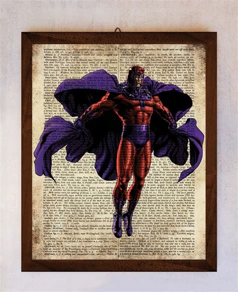 Magneto poster Magneto wall art Vintage dictionary print | Etsy