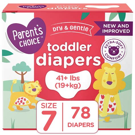 Parent's Choice Dry and Gentle Baby Diapers, Size 7, 78 Count - Walmart ...